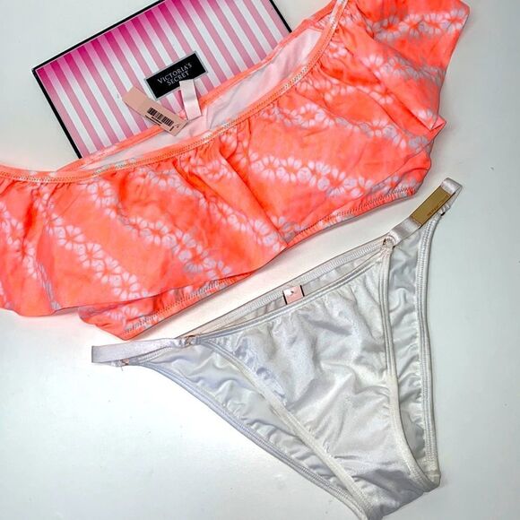 🔥VICTORIA SECRET SWIMSUIT 2pc Large push-up //medium  New #2 - Picture 1 of 9